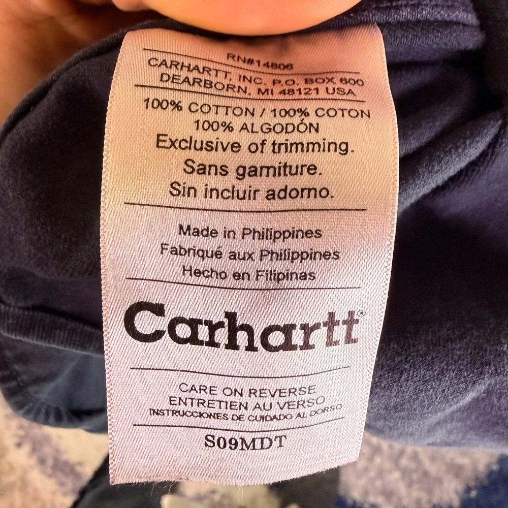 2 Carhartt‎ Mens L Button Down Shirts Work Heavy Canvas S09 MDT & S200 DRC Y2K